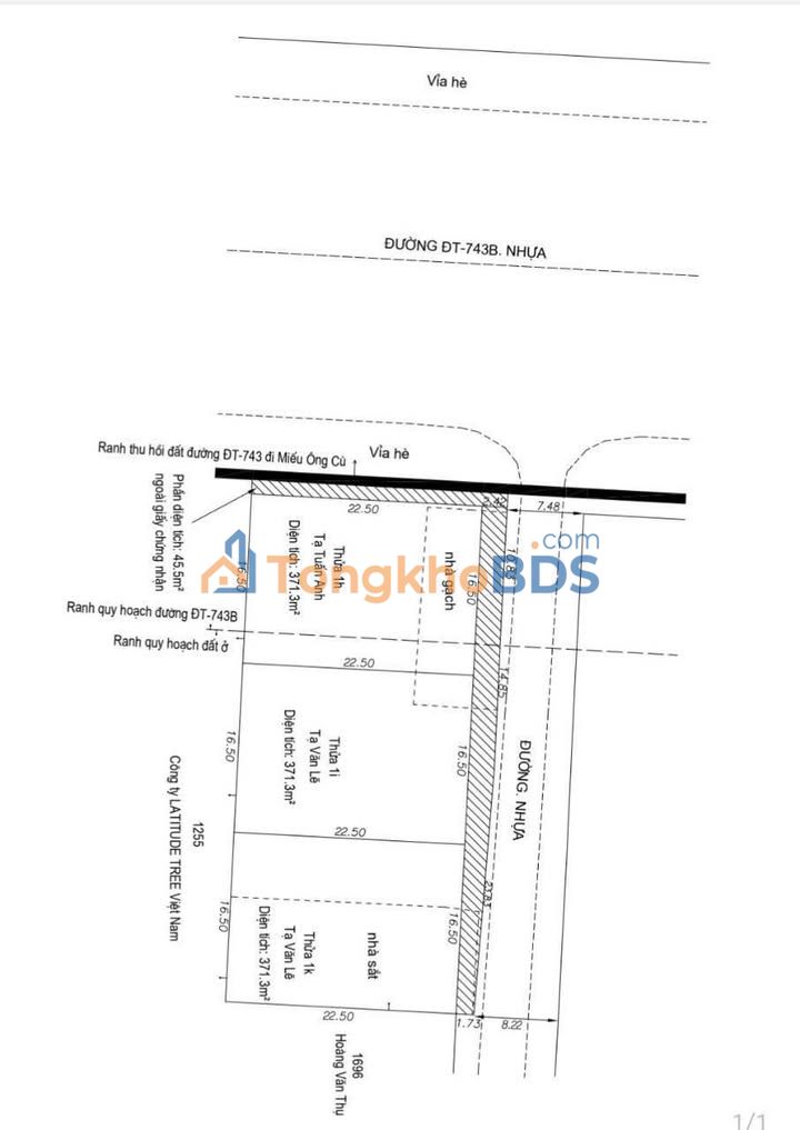 Đất nền ĐT 743 Phú Giáo 1114m2 3 tỷ - Sổ đỏ chính chủ
