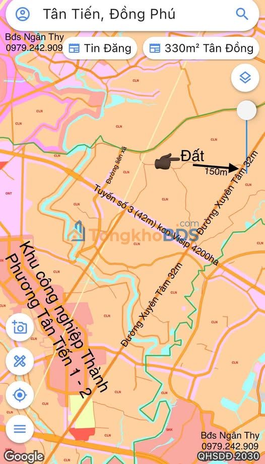 Đất nền Xuyên Tâm Đồng Phú 1 sào 4xx triệu - Đường to ô tô