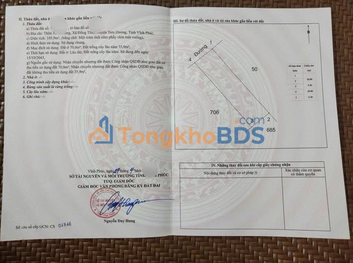 Đất nền Tiên Phong 106m² 700 triệu - Sổ đỏ chính chủ