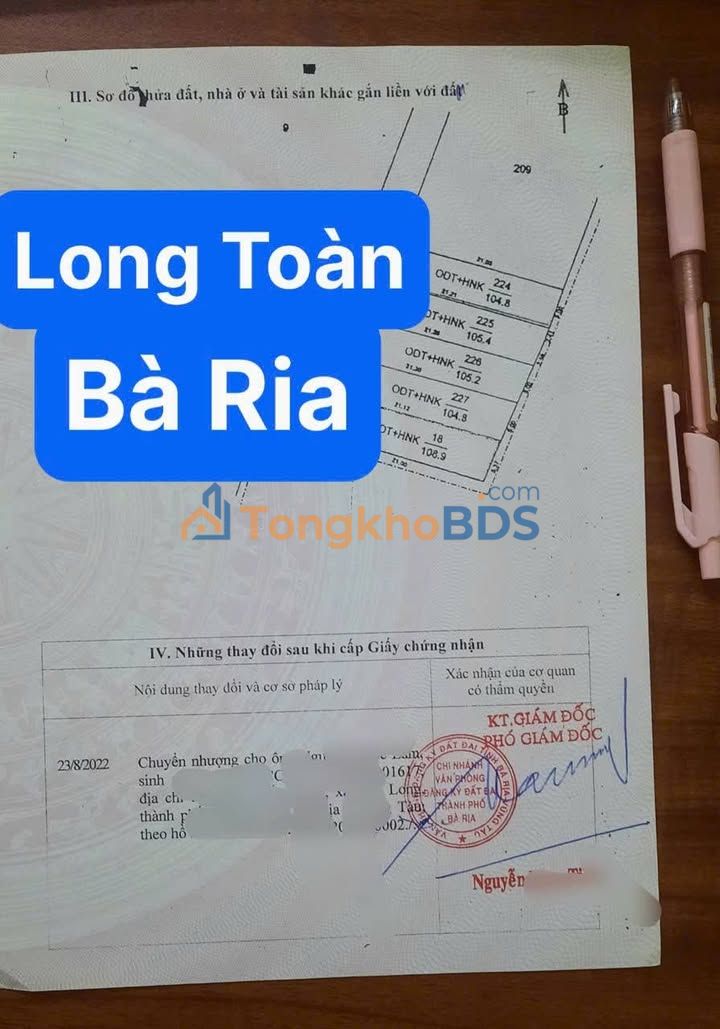 Đất nền Phước Hưng Bà Rịa 100m² 1.35 tỷ - Sổ đỏ chính chủ