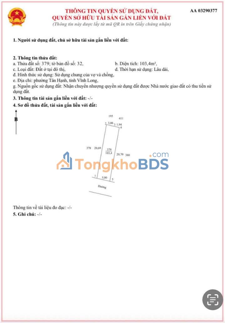 Đất Vĩnh Long 103m² Mặt Tiền Nhựa - Sổ Đỏ 1.29 Tỷ