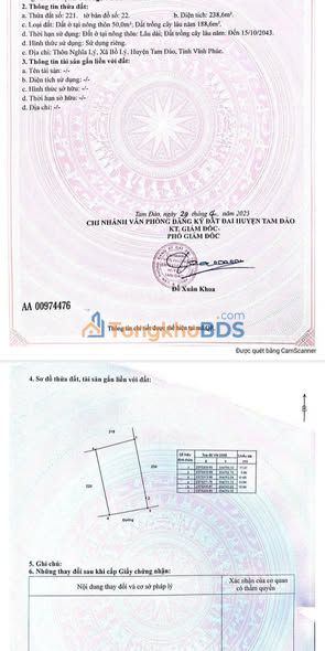 Đất nền Tam Đảo Đại Đình 238m² 2.3 tỷ - Sổ đỏ chính chủ