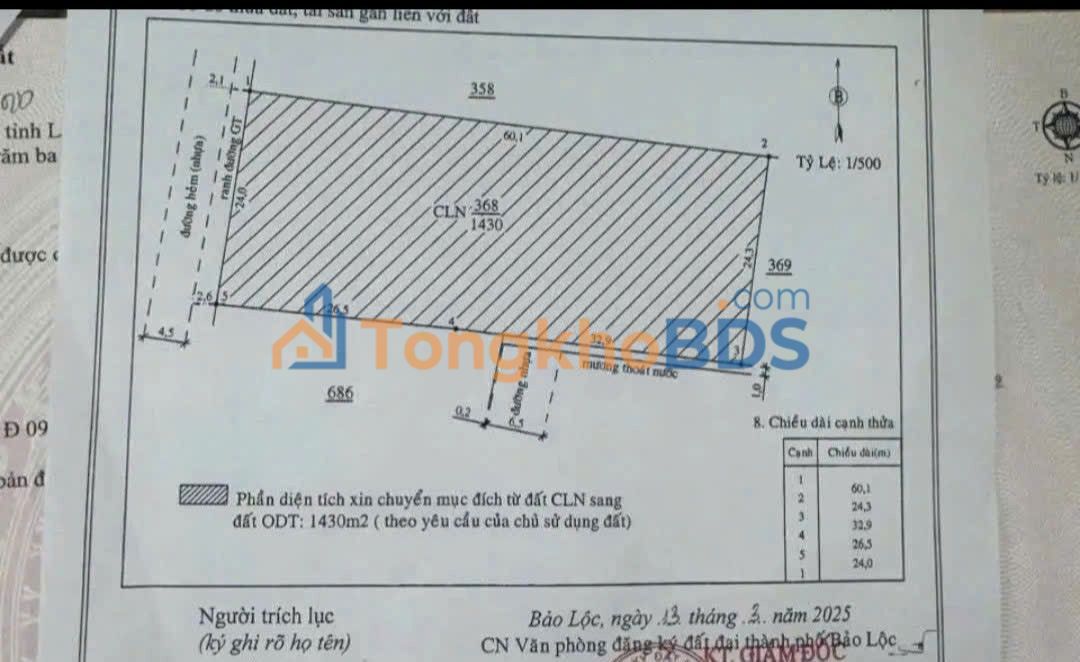 Đất nền Phường 1 Bảo Lộc 2.160m² 12 tỷ - Sổ đỏ chính chủ