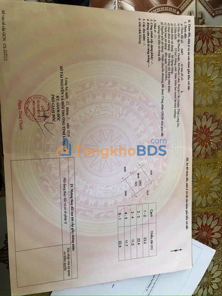 Đất vườn Phước Lâm Cần Giuộc 500m² 650tr - Sổ đỏ