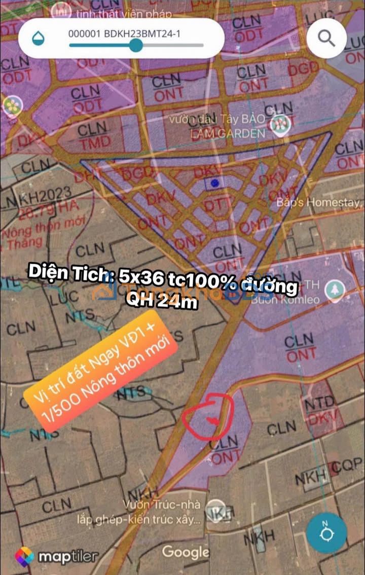 Đất nền Phước Tân Phú Yên 175m² 1.09 tỷ - Đường to ô tô