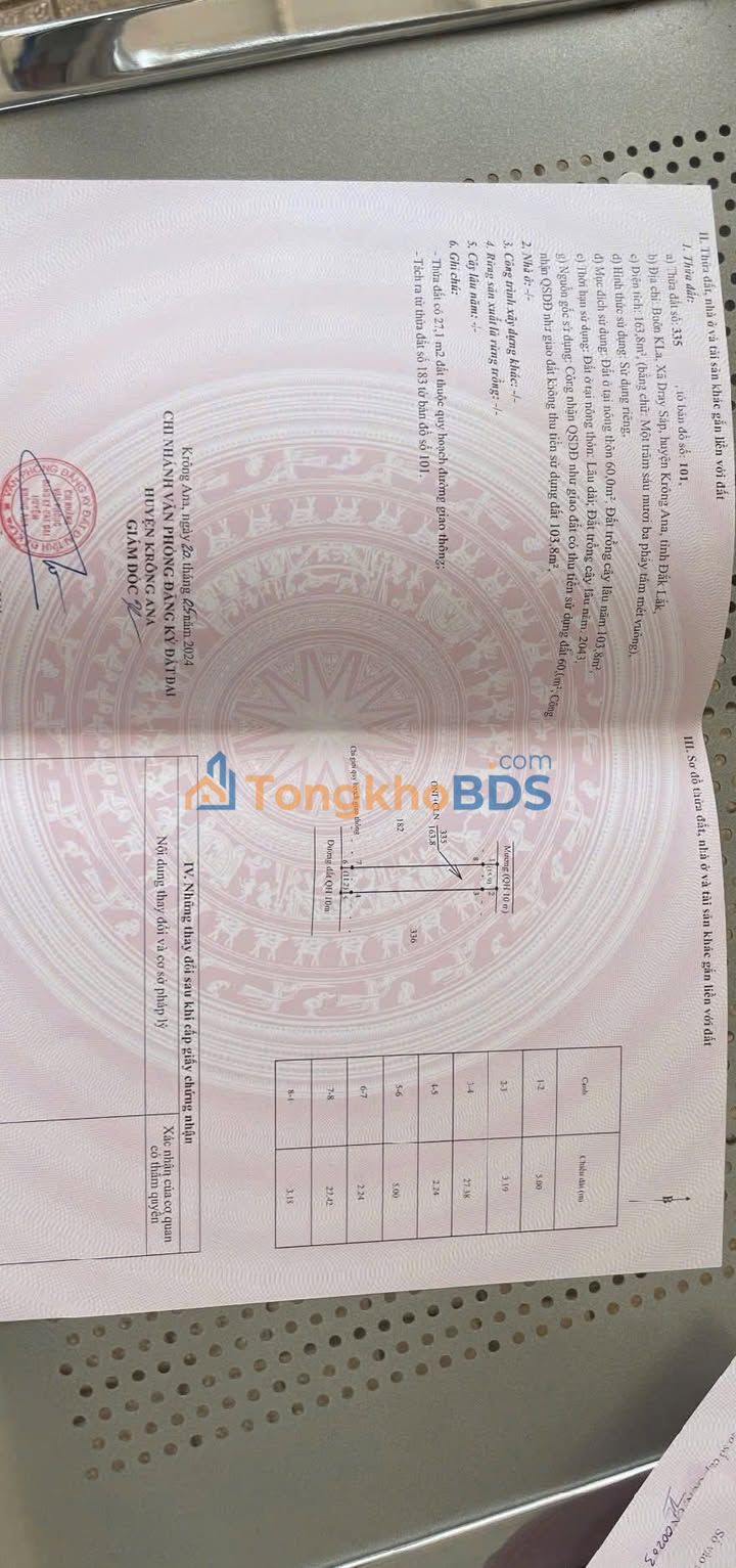 Đất Thổ Cư Krông A Na - Đắk Lắk 60m² Giá 268 Triệu - Sẵn Sàng Xây Dựng