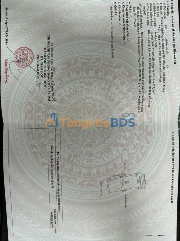 Đất nền Chánh Nghĩa Thủ Dầu Một 220m² 5 tỷ - Sổ đỏ chính chủ