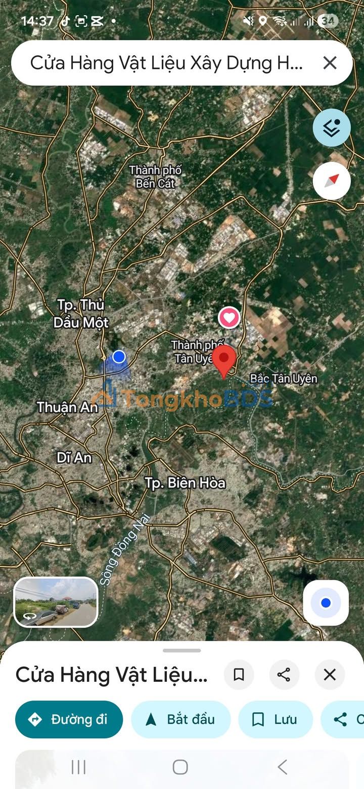 Đất nền Tân Uyên 194m² 2 tỷ - Mặt tiền Bạch Đằng ô tô vào