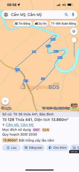 Đất nền Bảo Bình Cẩm Mỹ 13.860m² 5,52 tỷ - Sổ hồng sẵn