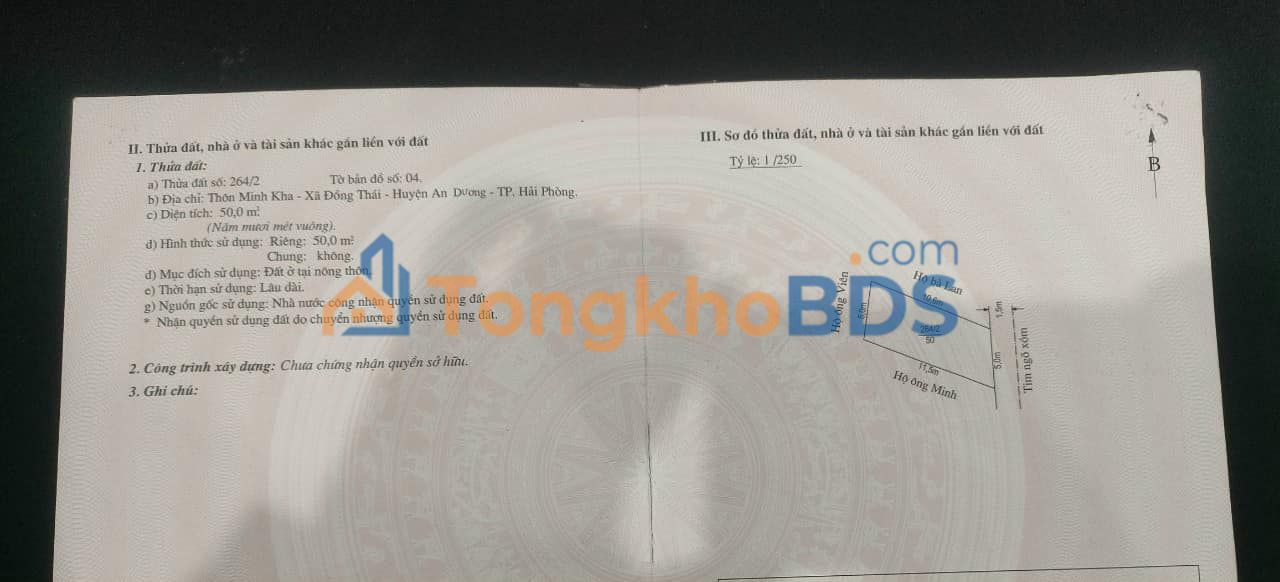 Nhà riêng An Dương 50m² giá 1 tỷ - Sẵn sàng ở ngay