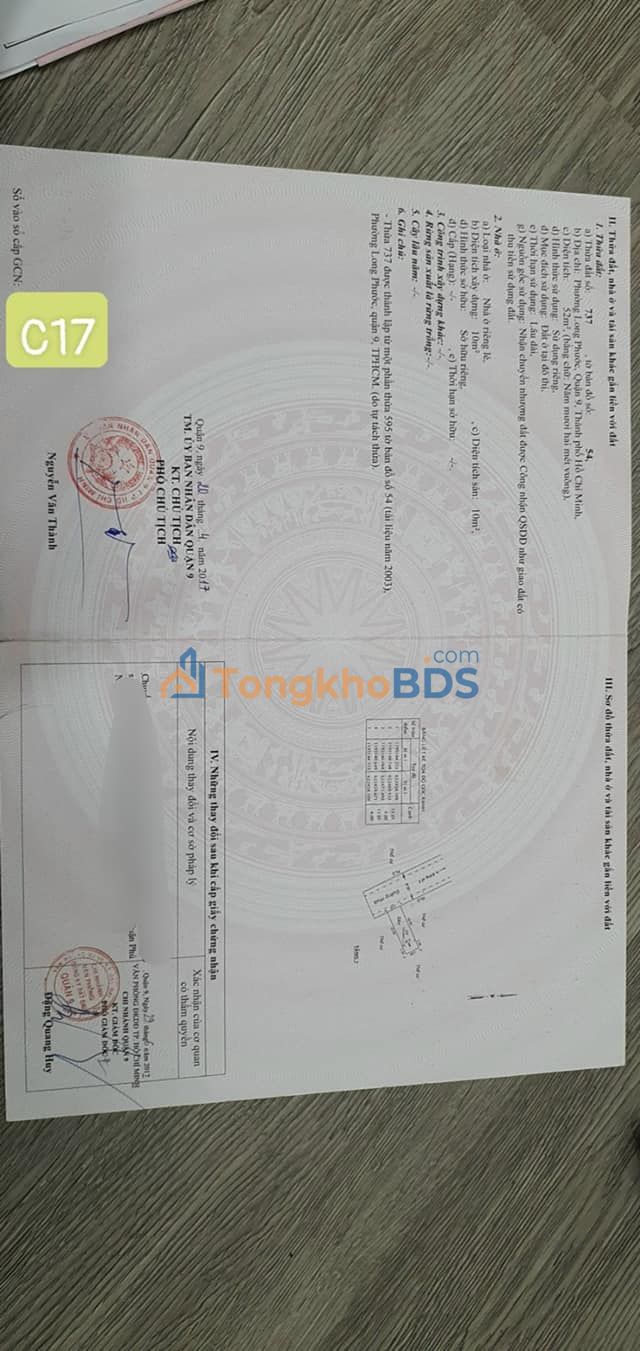 Đất nền Thủ Đức Long Phước 52m² 1,599 tỷ - Pháp lý rõ ràng