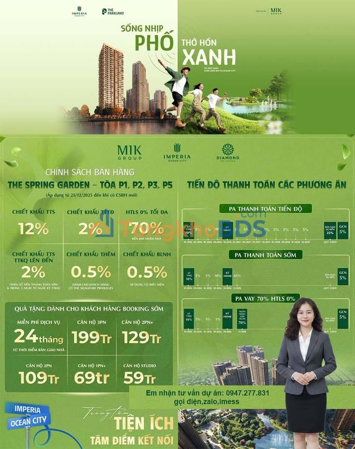 Căn hộ Vinhomes Ocean Park, Gia Lâm 30-150m² giá từ 1,9 tỷ - View đẹp