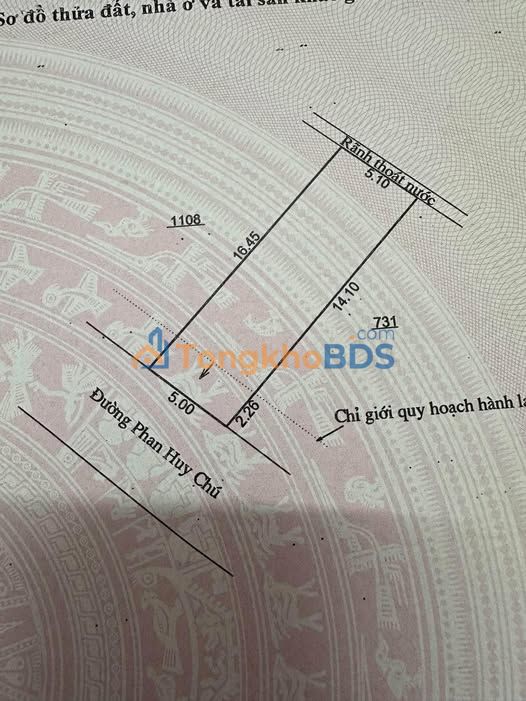 Đất nền 82m² mặt tiền 5m đường Phan Huy Chú, Hòa Bình - Lô góc trung tâm