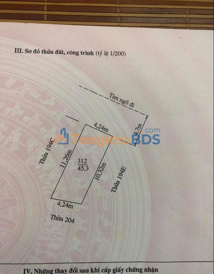Nhà 45.3m² Ngõ 75 Trung Hành, Hải An - Ô tô tránh, Giá dưới 3 tỷ