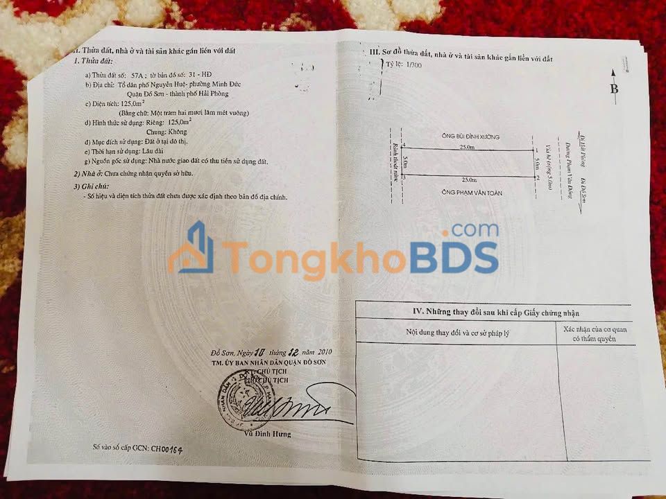 Đất Đường 353 Dương Kinh 125m² 125 triệu - Sổ đỏ