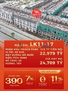 Townhouse Prince Park Đỗ Mười 90m² 22.979 tỷ - Chính chủ bán