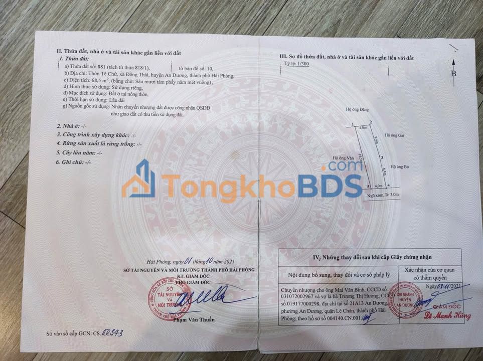 Đất nền KĐT Đồng Thái Hải Dương 70m² giá 1.8 tỷ - Sổ đỏ chính chủ