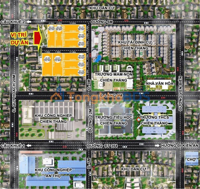 Đất nền Chiến Thắng An Lão 60m² 800tr - Đường to ô tô