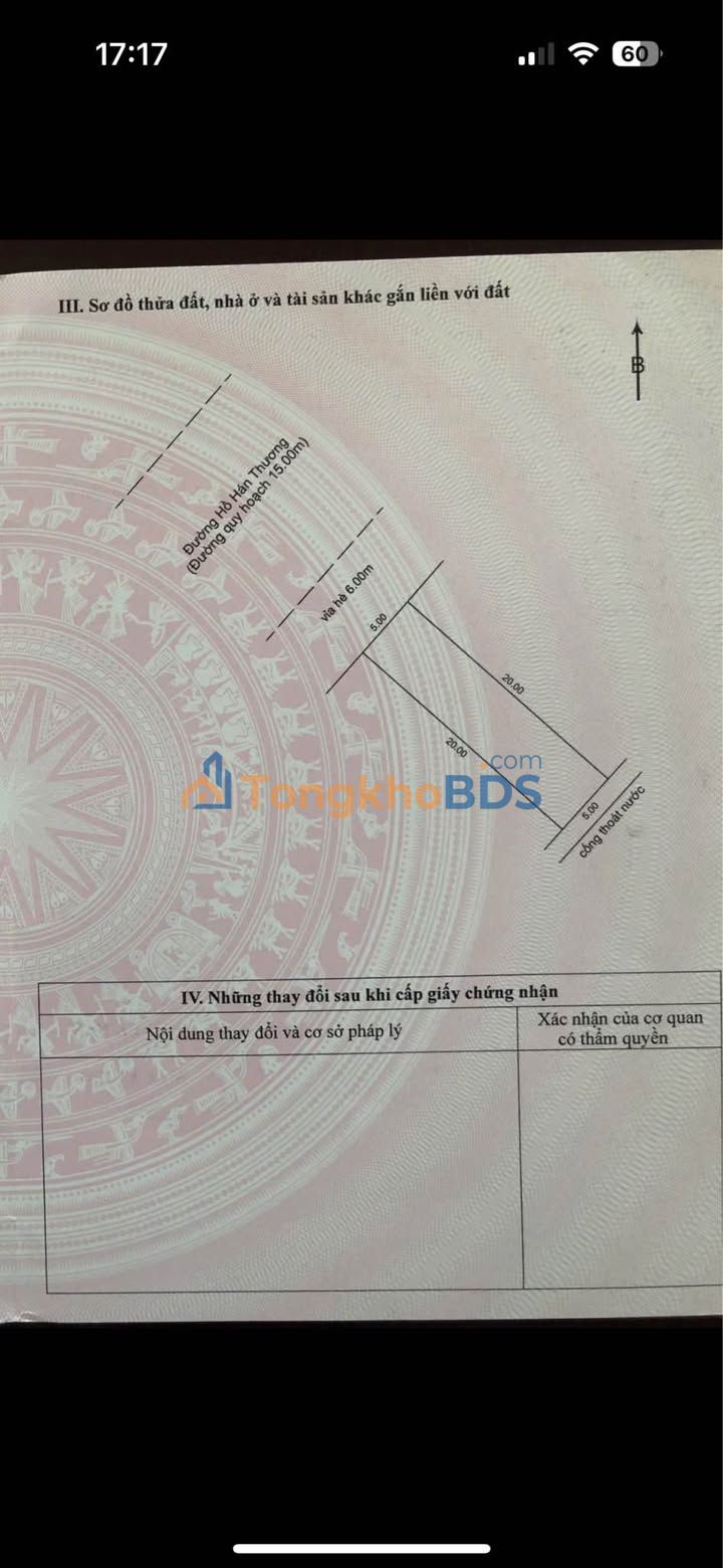 Đất nền Hồ Hán Thương Sơn Trà 100m2 - Đường to ô tô