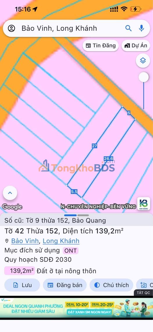 Đất nền Phú Bình Long Khánh 527m² 600 triệu - Sổ đỏ chính chủ