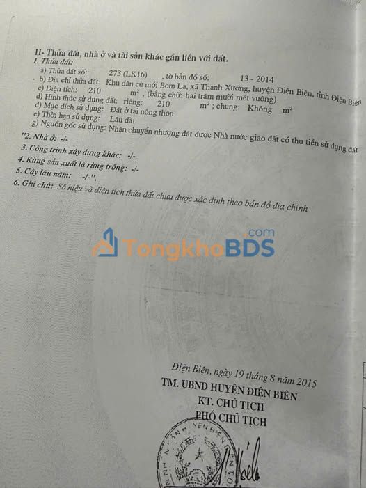 Đất nền Pom La Điện Biên Phủ 210m² 1.75 tỷ - Sổ đỏ chính chủ