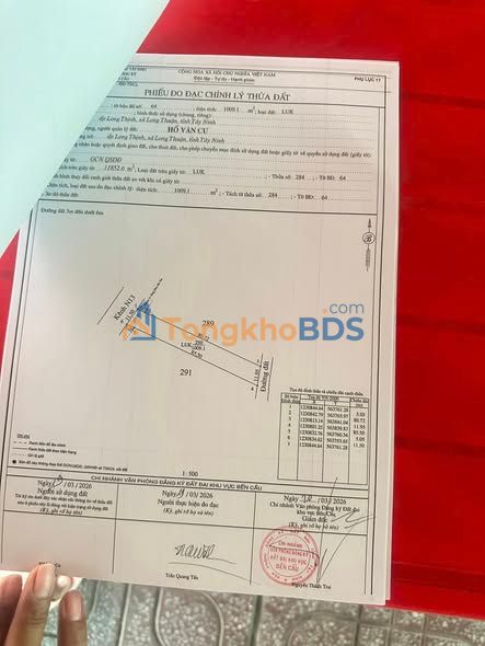 Đất nền Long Thuận Bến Cầu 1000m² 200-299 triệu - Sổ đỏ chính chủ