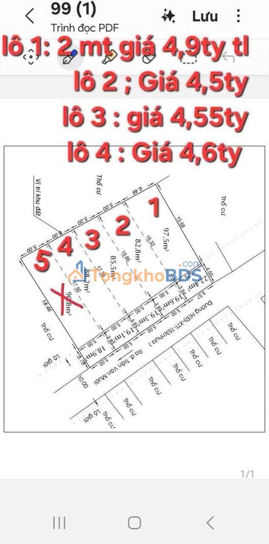 Bán Đất Nền Hóc Môn - 4 Lô F0 Bà Điểm, Sổ Đỏ Sẵn Sàng