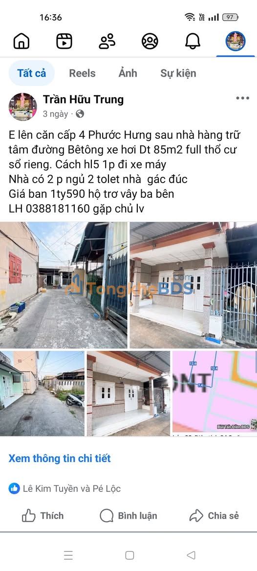 Nhà Cấp 4 Phước Hưng, BR-VT - 85m² Full Thổ Cư, Sổ Hồng Riêng
