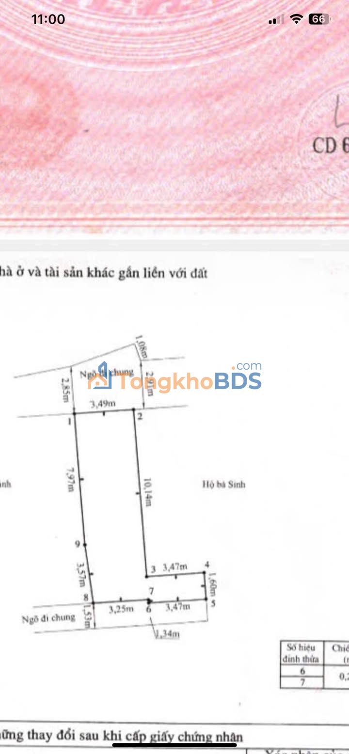 Đất Đồng Hòa Kiến An 45.3m2 3.5 tỷ Sổ đỏ chính chủ