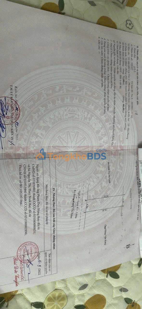 Đất nền Nam Sơn Kiến An 72m² 1.8 tỷ - Sổ đỏ chính chủ