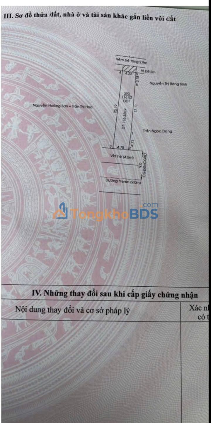 Nhà mặt tiền Yersin Thủ Dầu Một 117m² 32 tỷ - Thích hợp KD