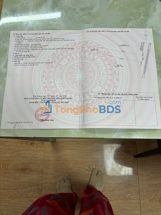 Đất nền Thổ Sơn Hòn Đất 6.760m² - Sổ đỏ chính chủ