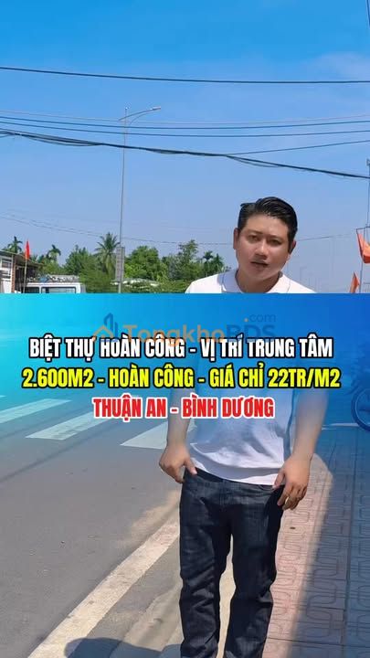 Biệt Thự 2600m² Trung Tâm Dĩ An - Hoàn Công, Sẵn Sàng Kinh Doanh