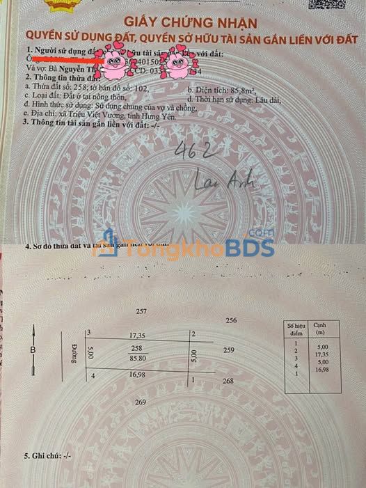 Đất nền Tân Dân Khoái Châu 86m² giá 3 tỷ - Đường to ô tô