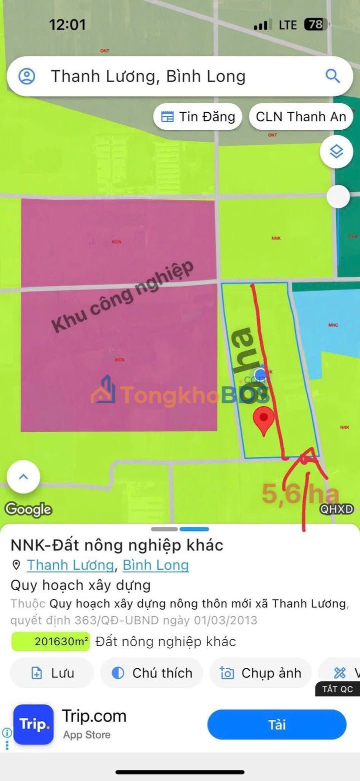 Farm Thanh Lương 9ha Bình Long 17.8 tỷ - Đầu tư dài hạn