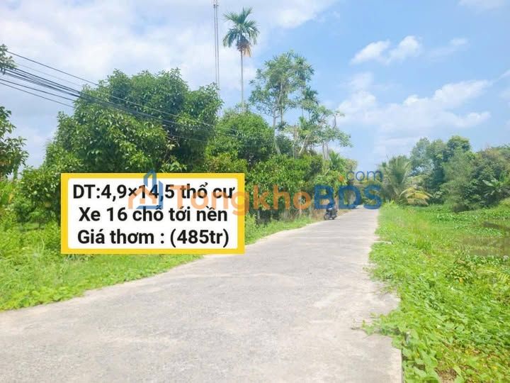 Đất thổ cư 72m² Phong Điền, Cần Thơ - Giá chỉ 485 triệu, sổ hồng sẵn sàng