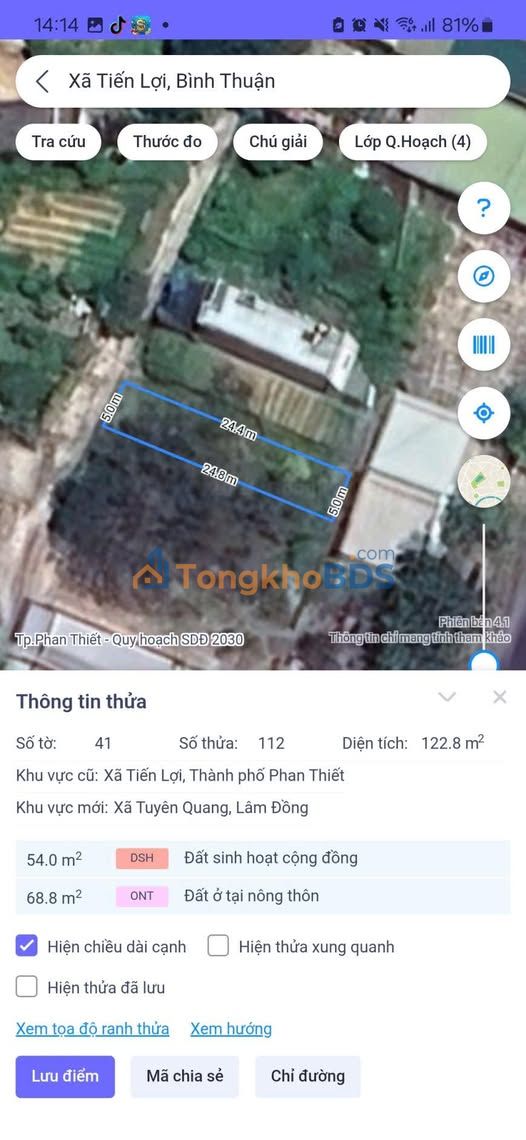Đất nền Tiến Lợi Phan Thiết 123m² 1.1 tỷ - Sổ đỏ chính chủ