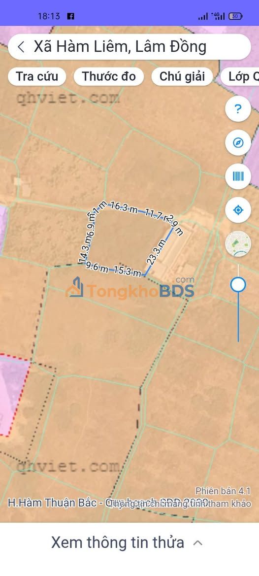 Đất nền Ngô Đức Tốn Hàm Liêm 715m2 900 triệu - Sổ đỏ chính chủ