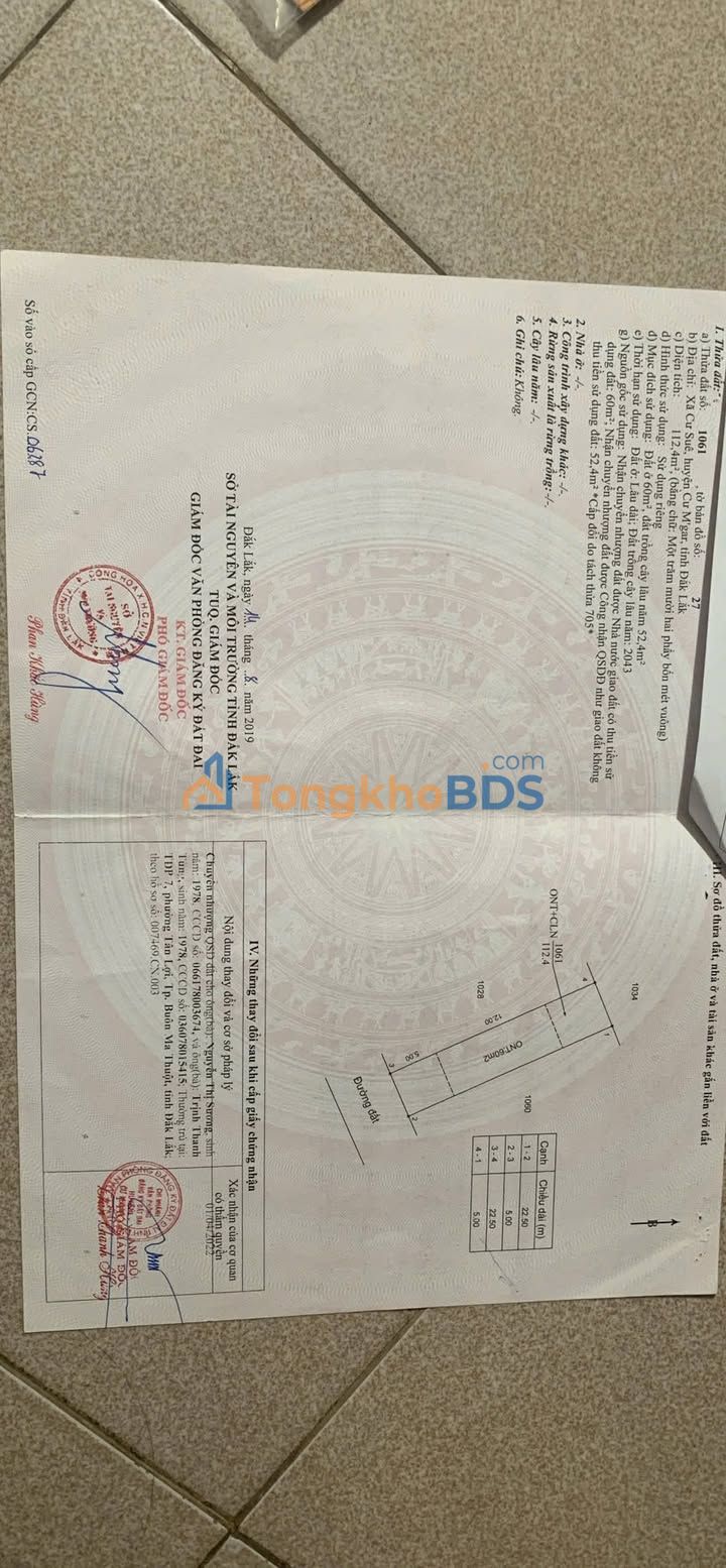 Đất Cư Suê TL8 112m² 1.25 tỷ - Sổ đỏ chính chủ giá tốt