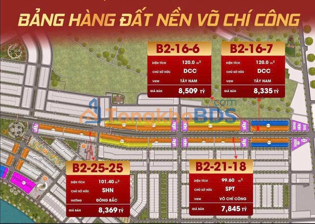 Đất nền Võ Chí Công 99m² 7,846 tỷ - Sổ đỏ chính chủ