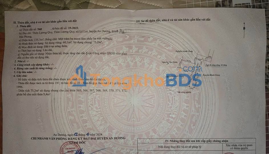 Đất Lương Quy - An Dương 61m² - Lô Góc 2 Thoáng - Giá Đầu Tư 1.1 Tỷ