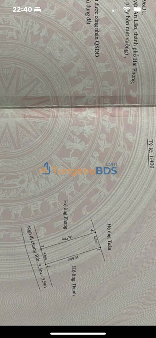 Đất An Thắng An Lão 76m² 1,2 tỷ - Sổ đỏ chính chủ