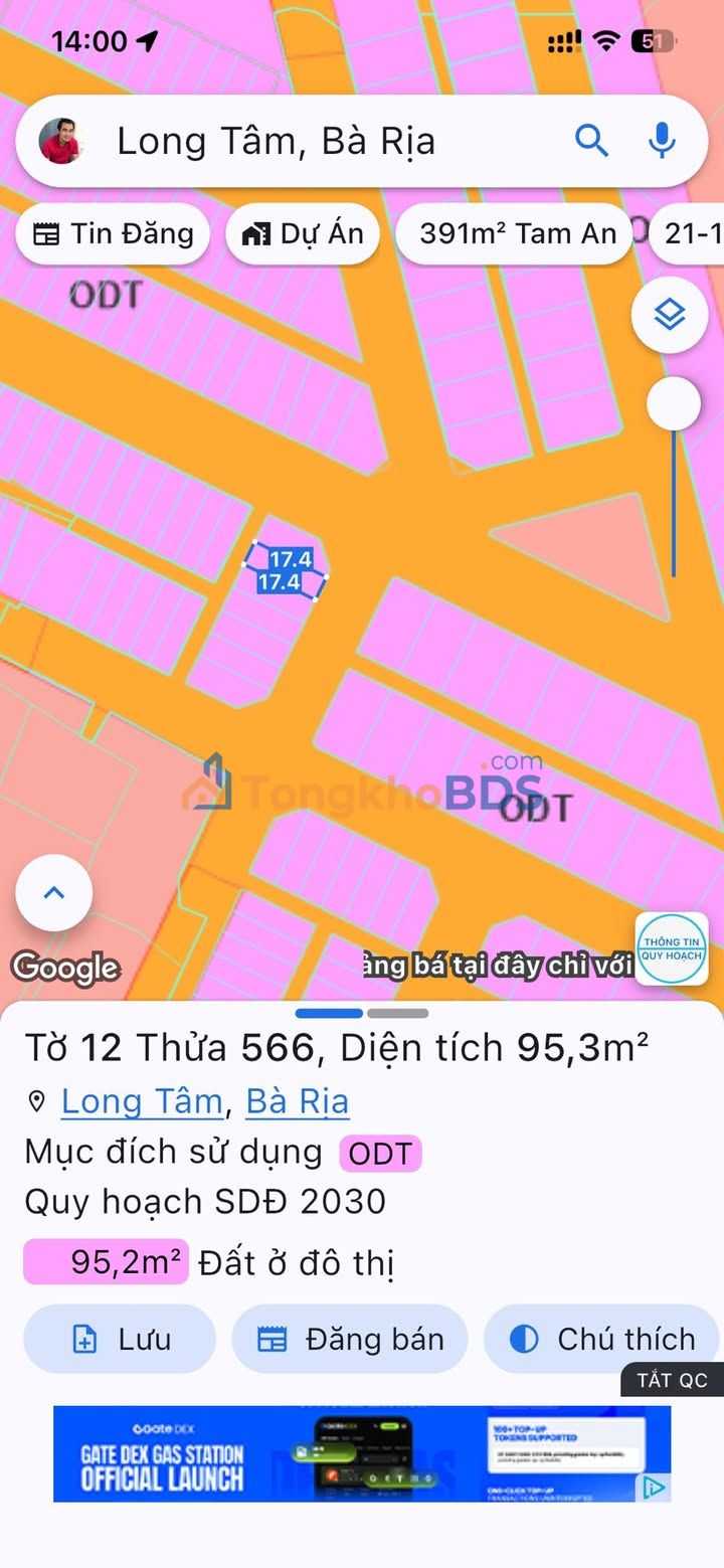 Đất nền Long Tân 95m² 2.2 tỷ - Giá đầu tư tốt