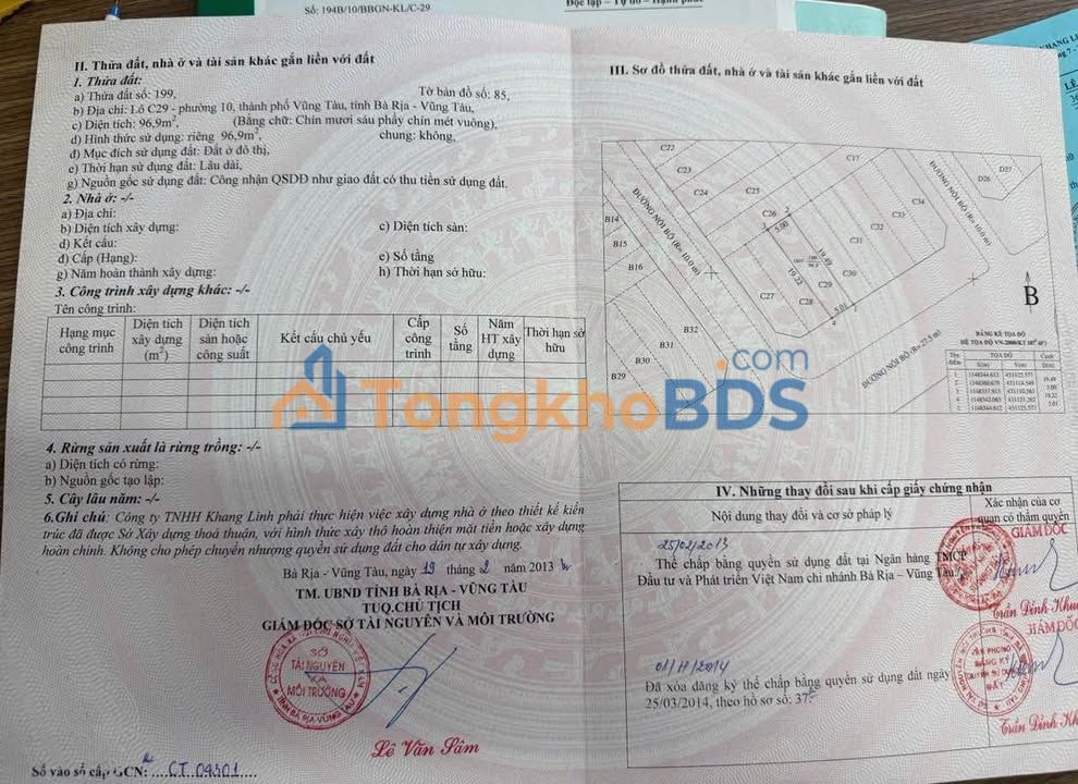 Đất nền Bờ Kênh Vũng Tàu 97m² 5,9 tỷ - Sổ đỏ chính chủ