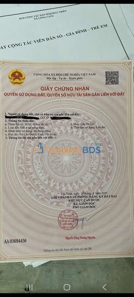 Đất Tân Chánh Cần Đước 99m² 700 triệu - Sổ đỏ chính chủ