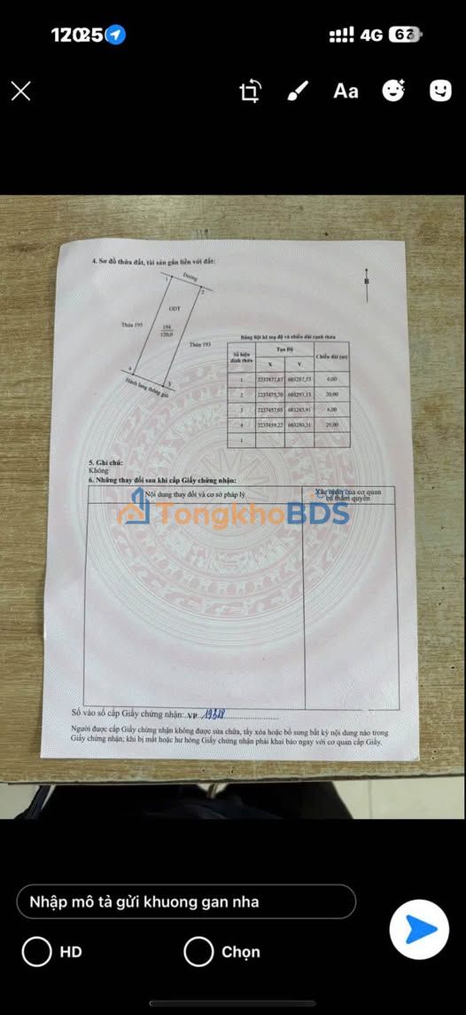 Đất nền Hoa Lư Ninh Bình 120m² giá 3.8 tỷ - Chính chủ bán