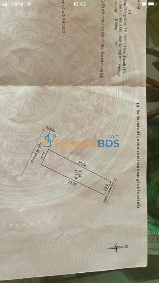 Đất Nguyễn Công Trứ Thanh Hóa 125m² 4 tỷ - Đường to ô tô