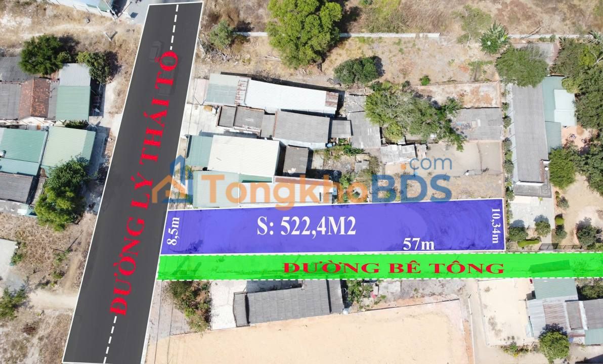 Đất nền Tân Hà Hàm Tân 522m² 3,8 tỷ - Đường ô tô