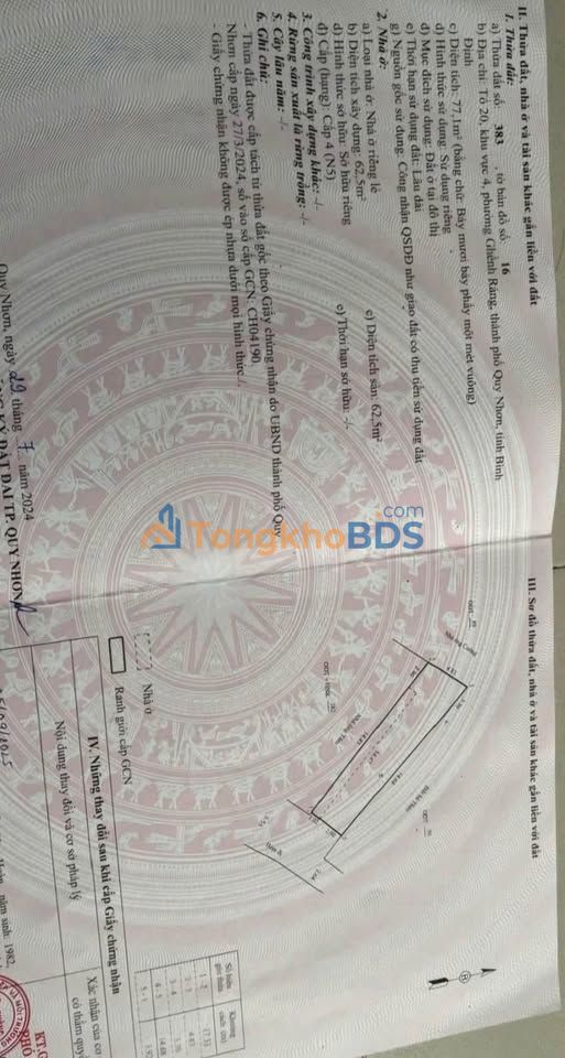 Nhà riêng Hàn Mạc Tử Quy Nhơn 77m² giá 2.6 tỷ - Chính chủ bán