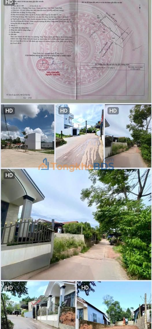 Đất Thuỷ Xuân Huế 142m² giá 2.2 tỷ - Tiềm năng tăng giá